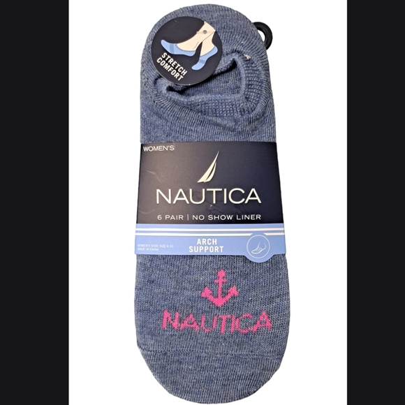 20% Off Nautica Women's Socks - No Show Arch Support (6 Pack) - Picture 1 of 6